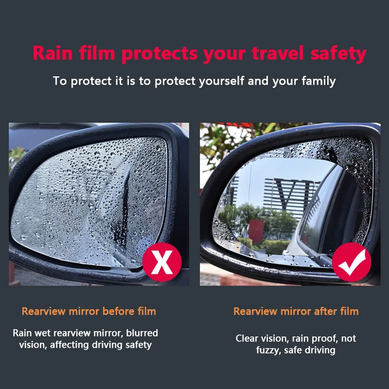 2 шт. противотуманная Автомобильная зеркальная пленка для окон автомобильная