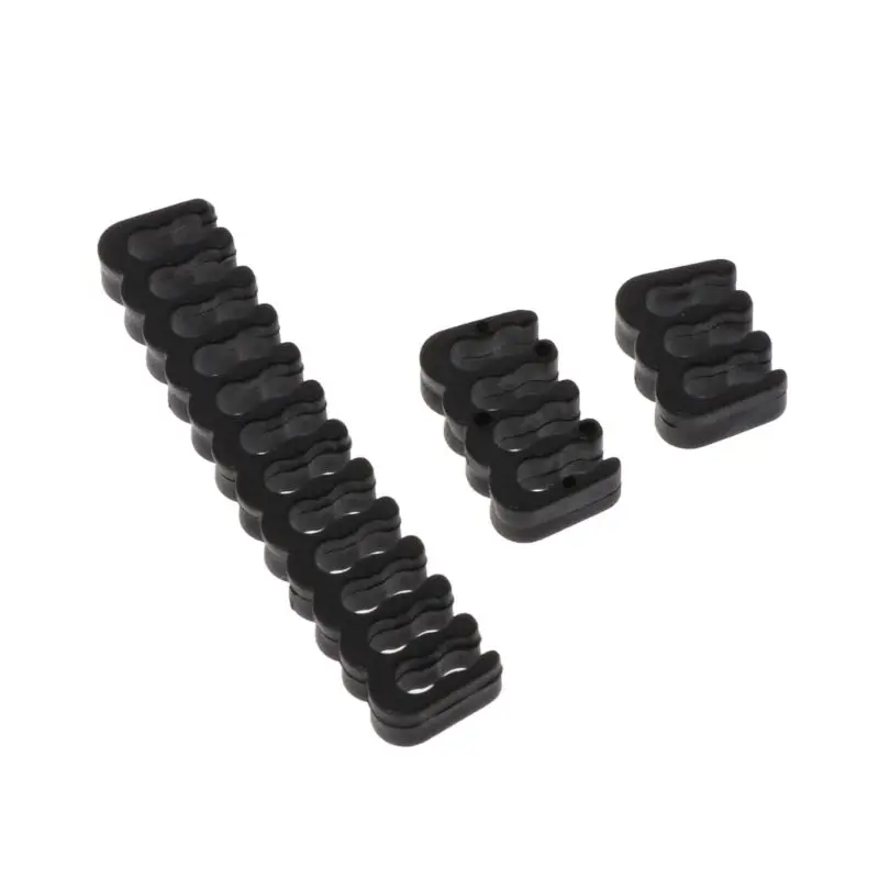 12 шт. полипропиленовый кабель гребень/зажим/комод для кабелей 2 5-3 0 мм черный 6/8/24