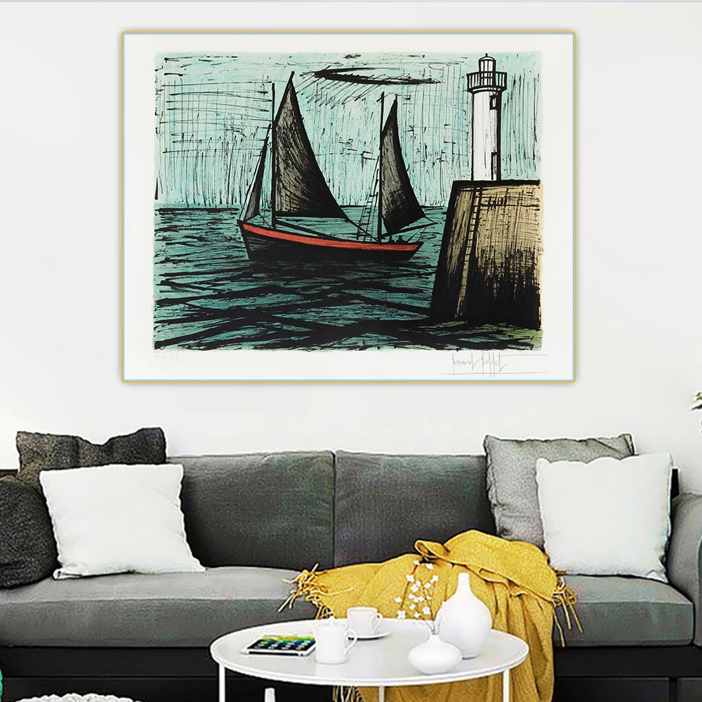 Бернарный шведский стол 《Рыбацкая лодка 84》холст картина маслом художественный