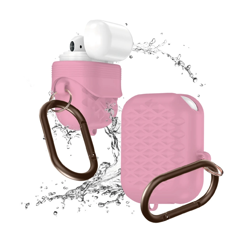 Силиконовый чехол для беспроводных наушников AirPods квадратный защитный