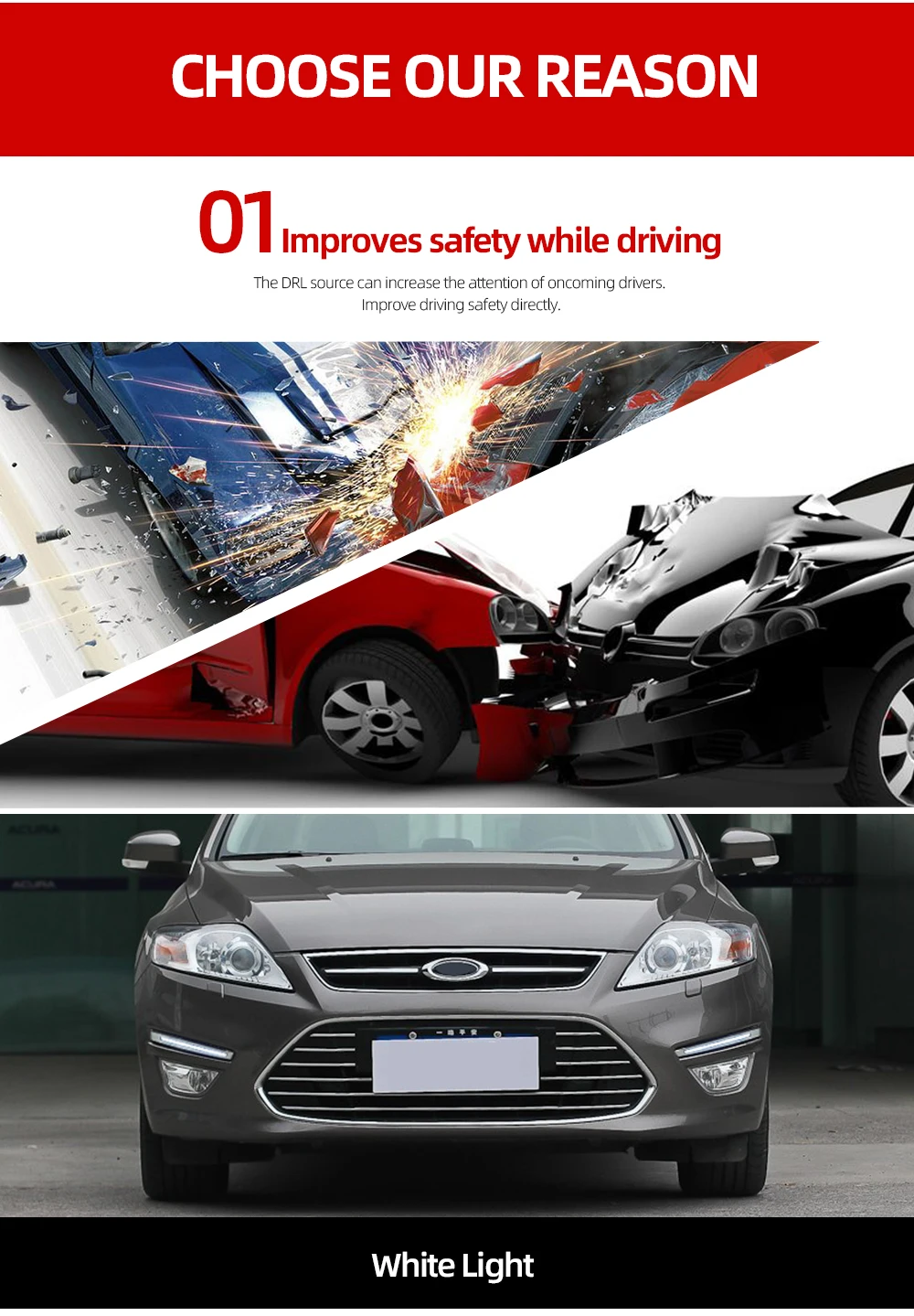 CSCSNL 2 шт. для Ford Mondeo 2011 2012 2013 светодиодный DRL дневные ходовые огни дневного света водонепроницаемая противотуманная фара белый Стайлинг огни