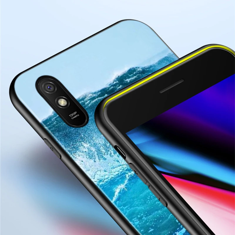 

Black Cover Blue sea waves for Xiaomi Redmi 10X 5G 9 9A 9C 8 8A 7 6 5 4X K20 Pro 7A 6A S2 5A GO Phone Case