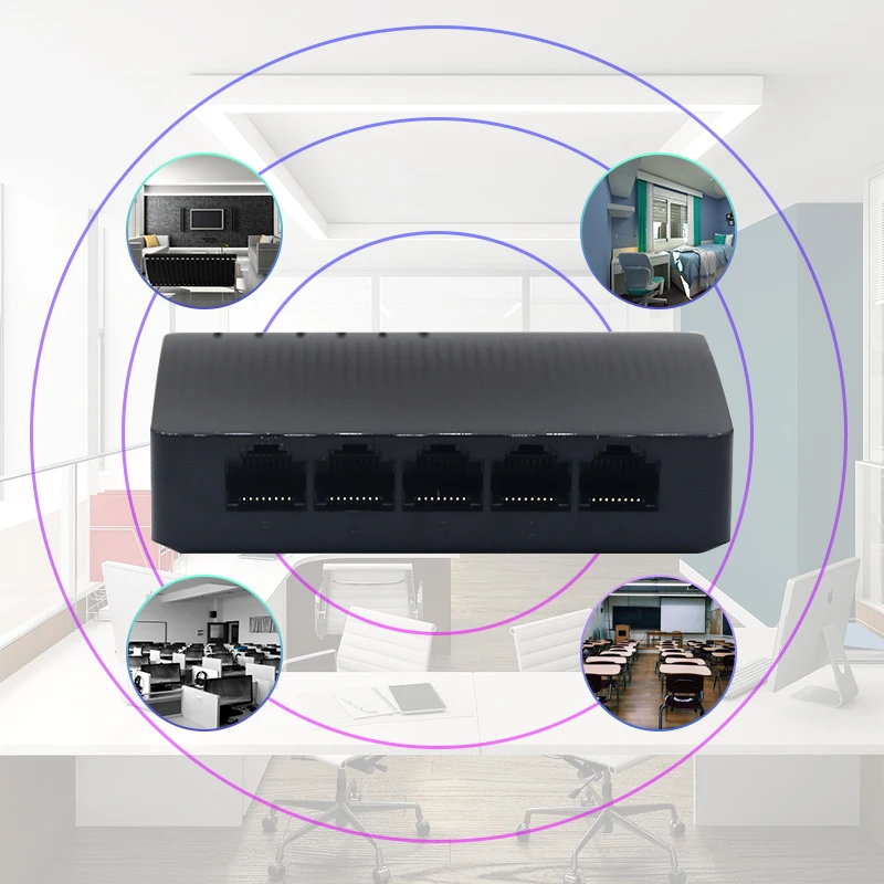 JSMAX JSSG105 Ethernet Switch 5 Gigabit Port Desktop 10/100/1000Mbps RJ45 Soho | Network Switches