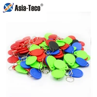 100pclot 13 56mhz ic m1 keyfobs tags access control rfid key finder card token attendance management keychain
