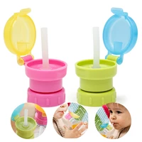 creative portable spout cover drinking straw cover spill proof baby drink bottle accessories children drinking protection tools