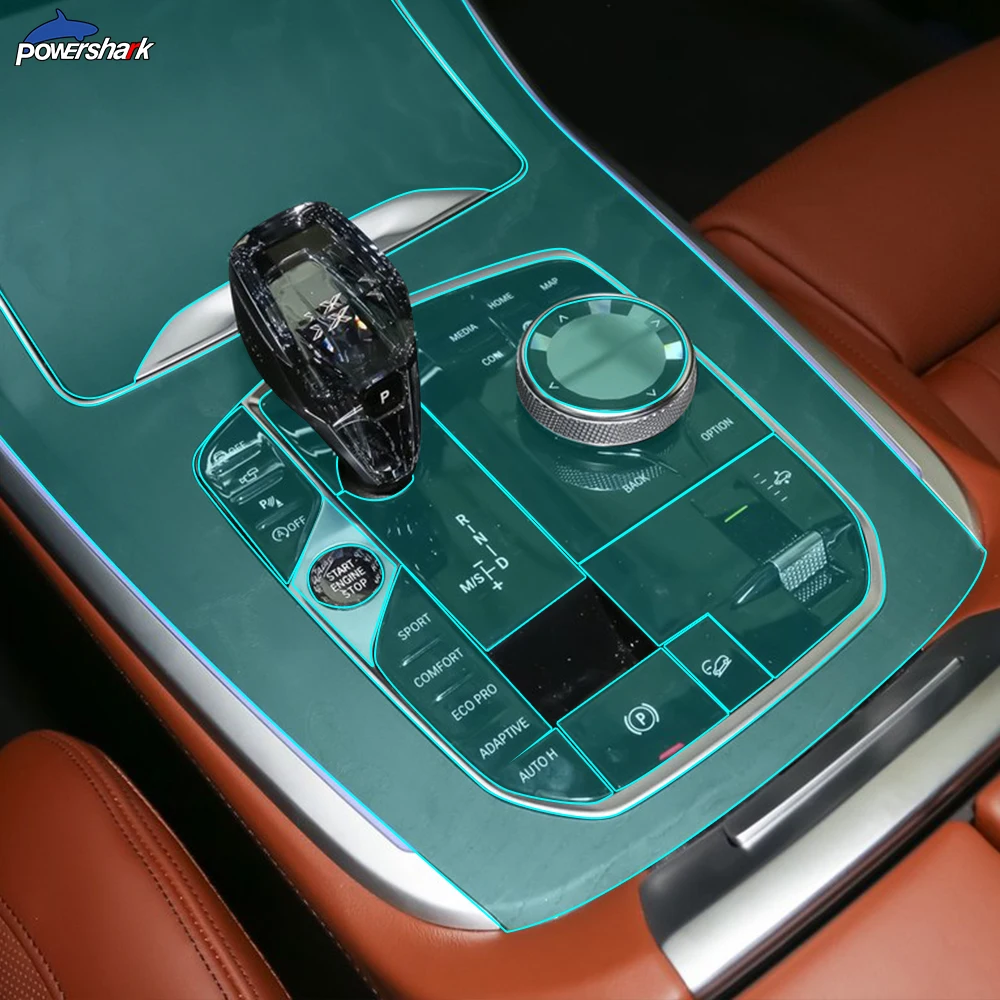 

Car Interior Central Console Gear Dashboard Self Healing TPU Transparent Protective Film For BMW X7 G07 2019 2020 Accessories