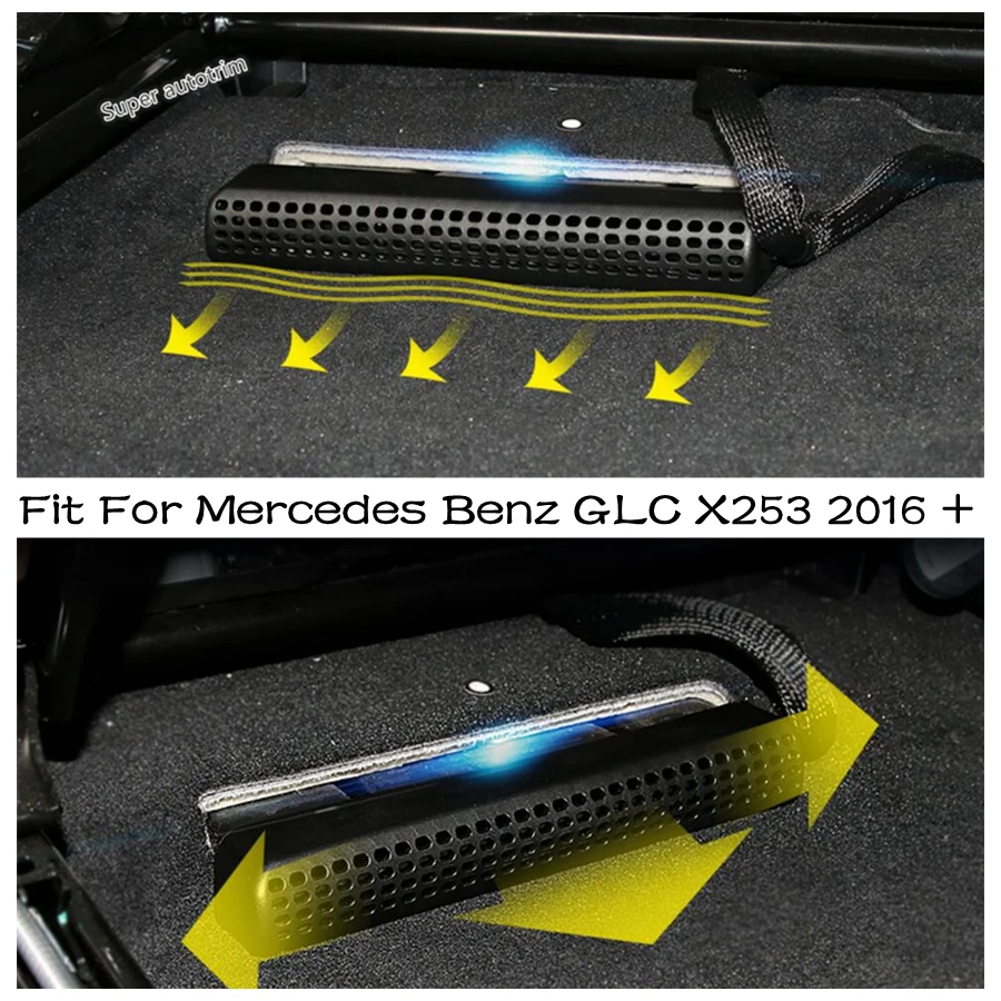 

Lapetus Plastic Accessories For Mercedes Benz GLC X253 2016 - 2021 Front Seat Bottom Air AC Outlet Vent Cover Protection Net Kit