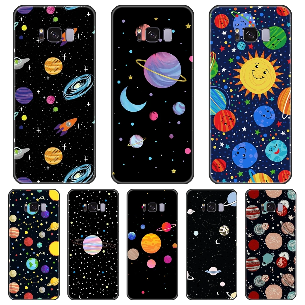 Чехол для телефона Samsung Galaxy S5 S6 S7 Edge S8 S9 Plus Мягкая силиконовая задняя крышка Star Space