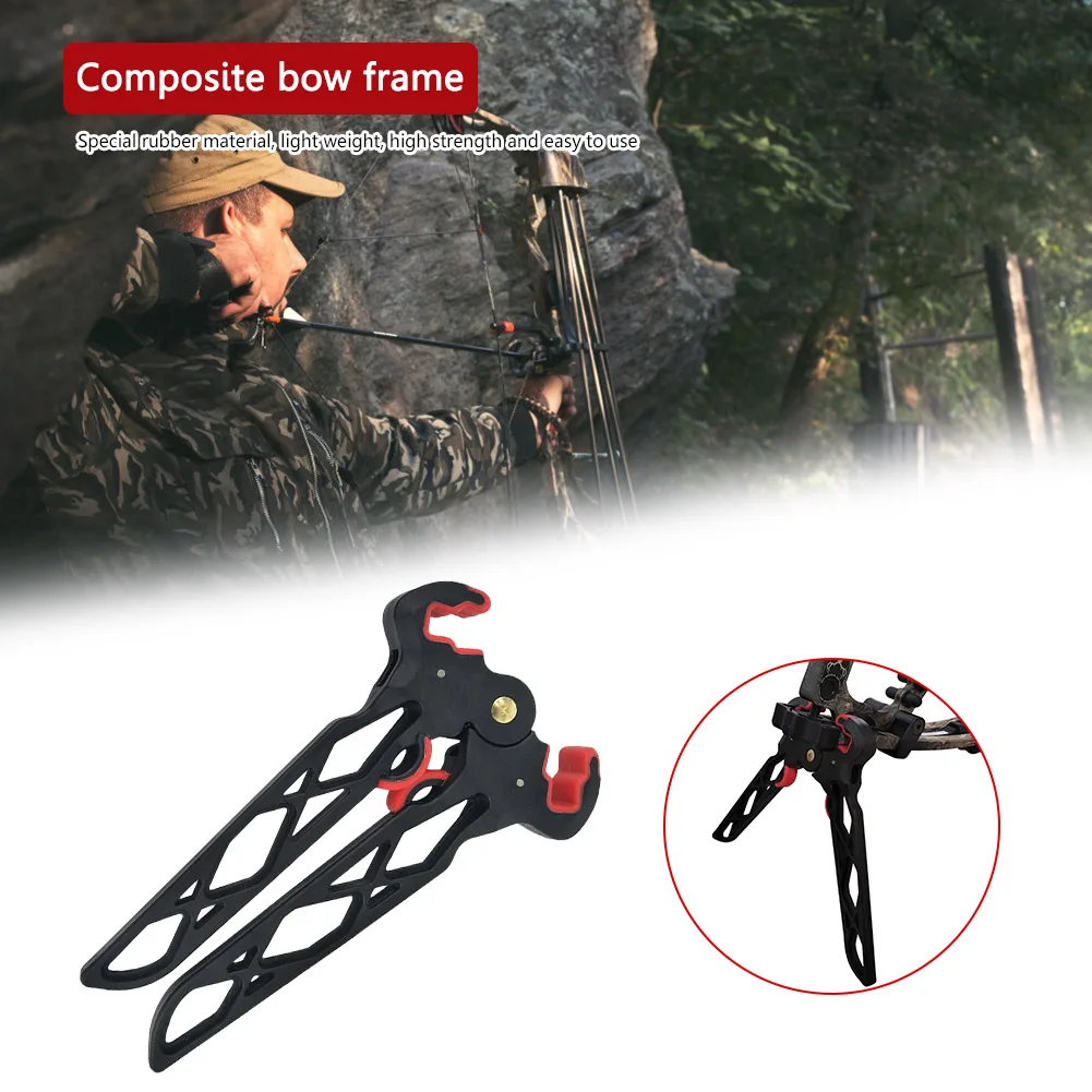 

Portable Folding Archery Compound Bow Support Stands Removable Bow Holder Rack Bracket Hunting Archery Equipment Supplies Black