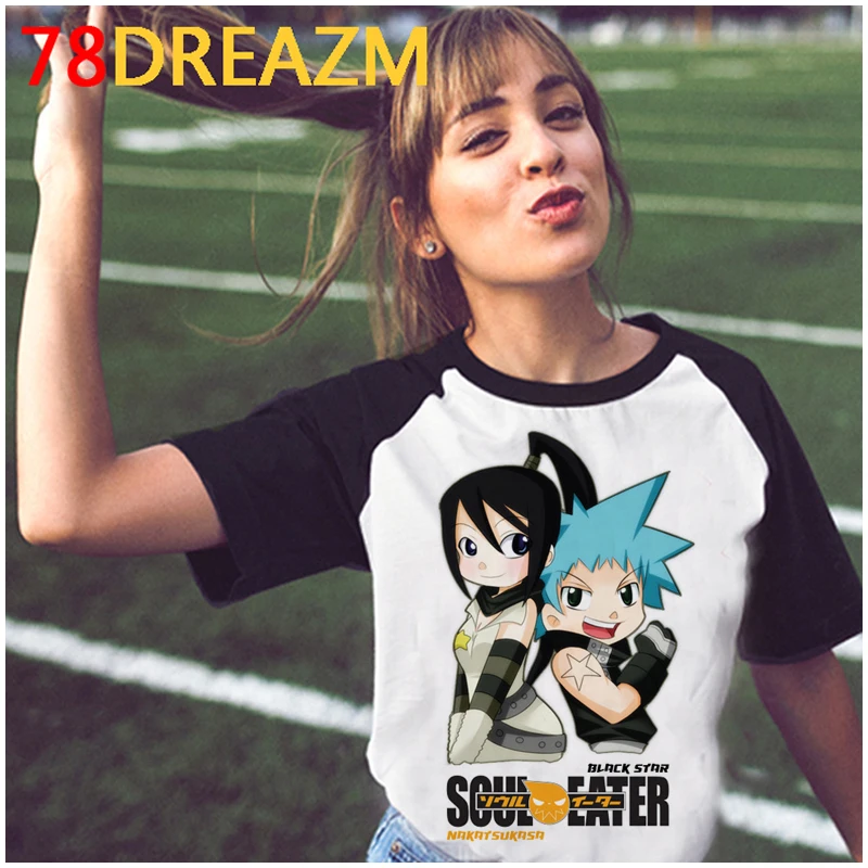 

Soul Eater летний топ с круглым вырезом, Мужская tumblr на каждый день в японском стиле размера плюс футболки принтовые тройники для женщин