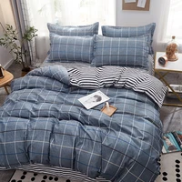 classic plaid grid bedding set quilt cover single double queen king size bedclothes nordic duvet cover set bedsheet bed linens