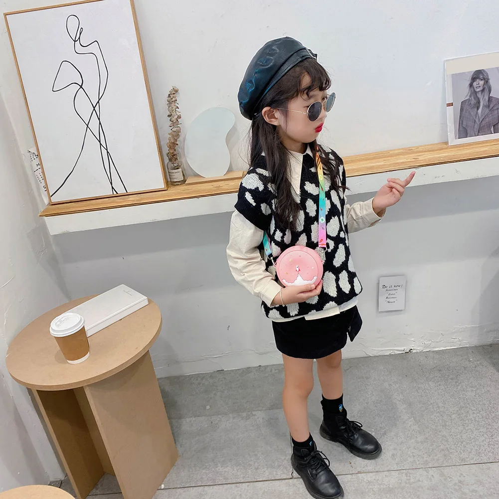 Милый силиконовый пончик круглая сумка-мессенджер через плечо Детская сумка для