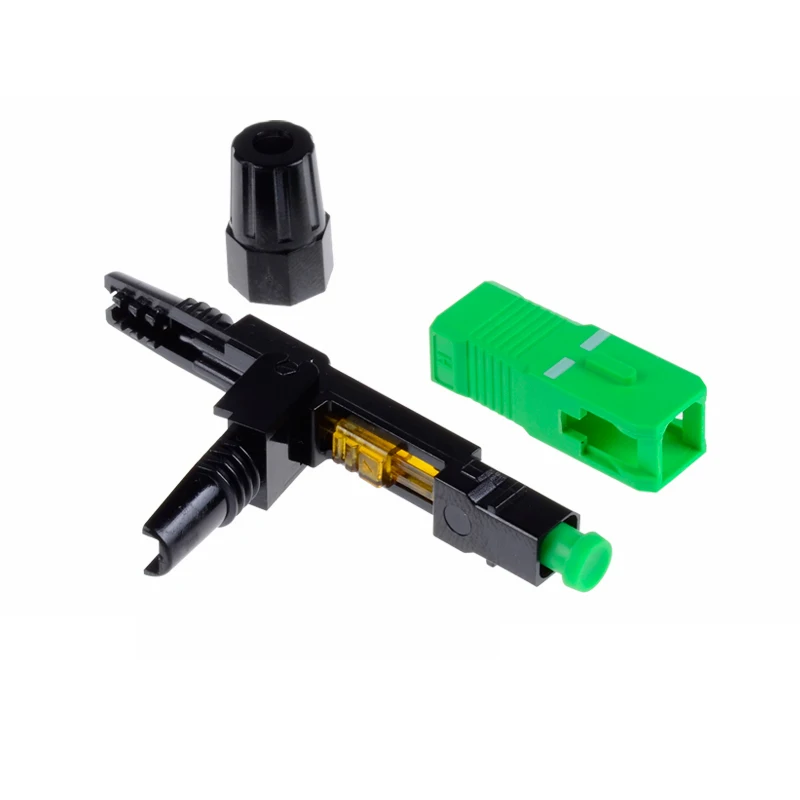 

High Quality 50PCS SC APC fiber optic SC APC Single-mode Fast connector SC APC FTTH Fiber Optic quick Connector Free shipping