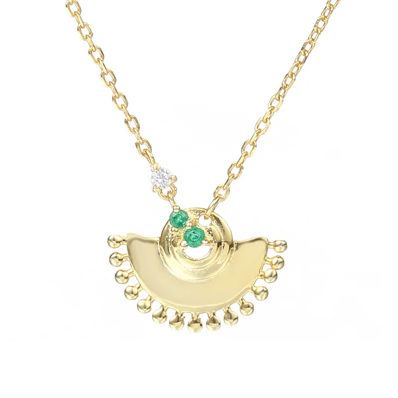 Маленькая подвеска веер цепочка до ключицы ожерелье из стерлингового серебра 925