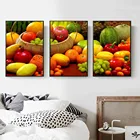 3 Панели United color of mix фрукты и овощи постеры и принты для гостиной современное искусство домашний декор стен