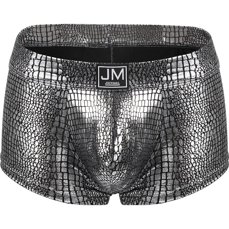 Jockmail RopaInterior Hombre Gay New Men Boxer Snake Scorpion Pattern Gold Silver Red Blue Black Calecon Homme Underwear 5-pack