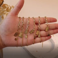 2021 waterproof zodiac sign prom jewelry for women stainless steel couple bracelets gold mens vintage foot anklets bracelet