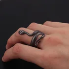 Кольца в виде змейки в стиле панк для мужчин и женщин, регулируемое Винтажное кольцо в готическом стиле, ювелирные изделия Слизерина