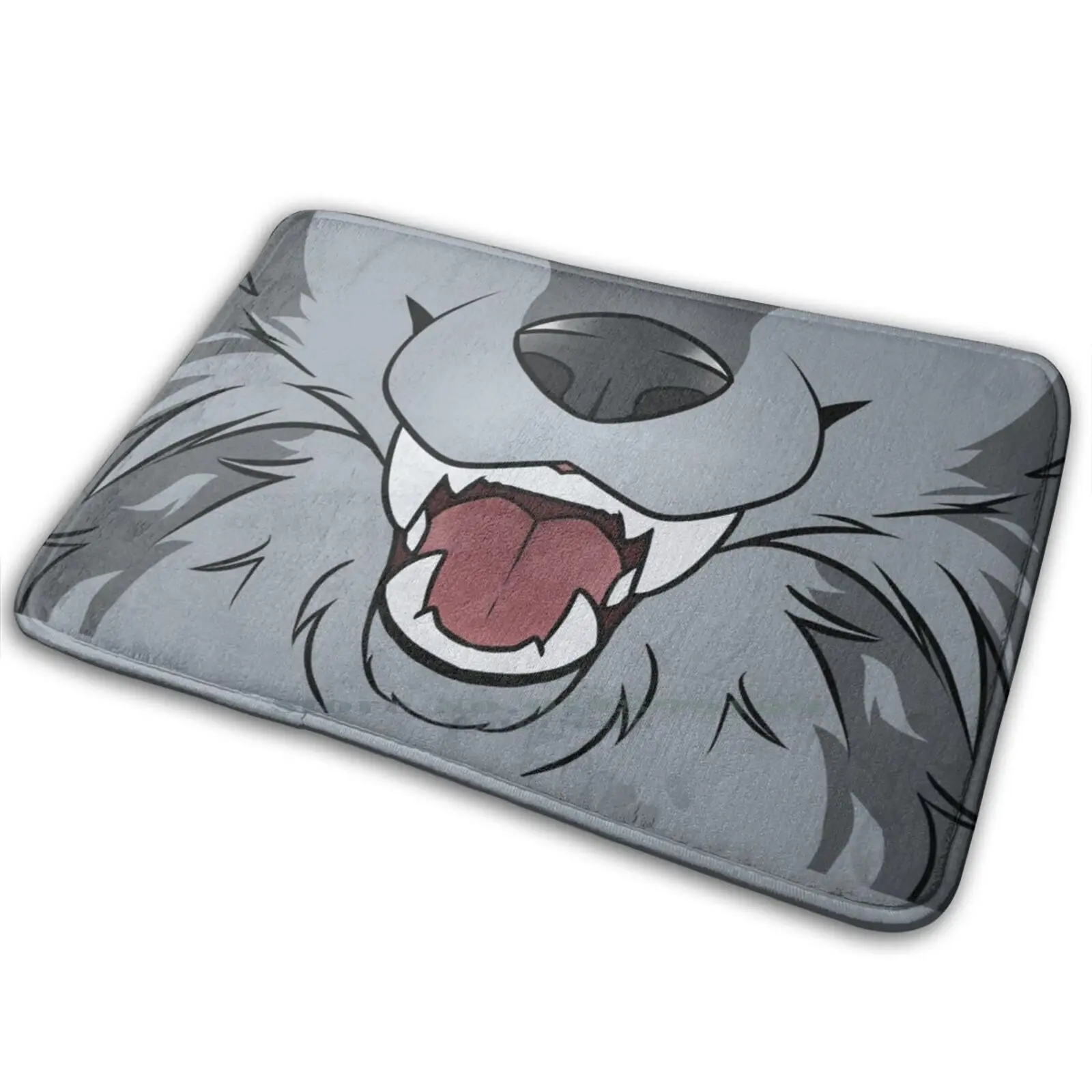 Серый Волк Maw Коврик коврик ковер Противоскользящий для входной двери в спальню