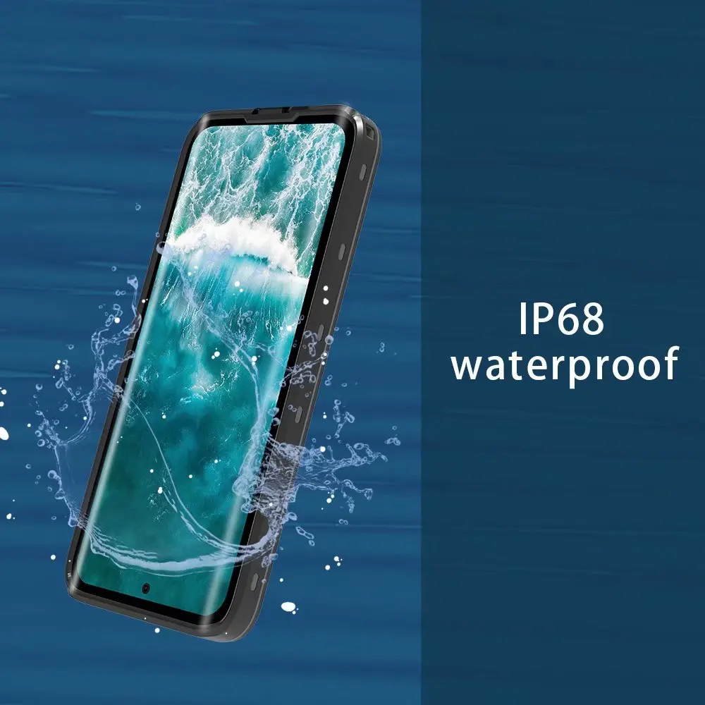 IP68 su geçirmez telefon kapak için Samsung Galaxy S20 Ultra S10 artı S9 not 10 + 9 8 A51 su geçirmez tam koruma sualtı kılıf