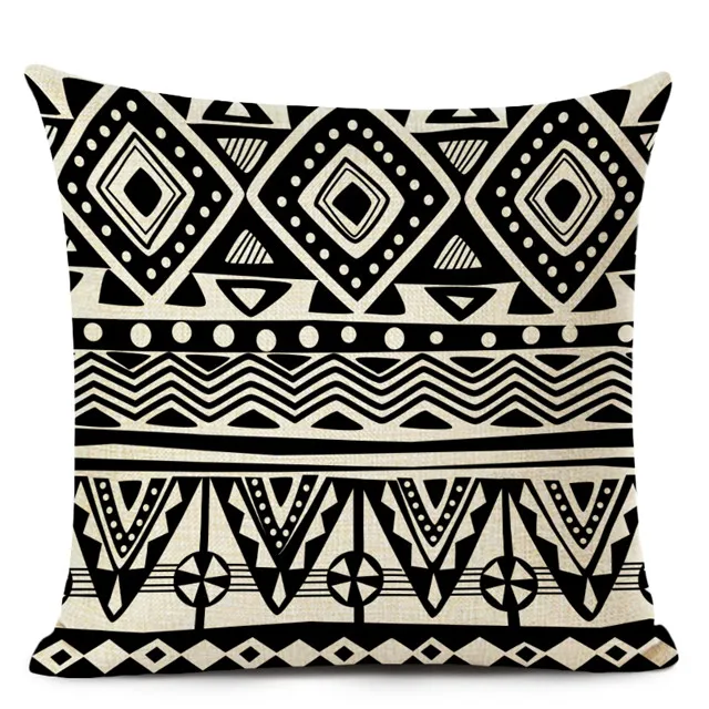 Retro High Quality ethnic Geometry Cushion Cover Throw Pillow Cutton Linen Car Sofa Bed Home Decor Textile Printed Pillowcase - Цвет: 20