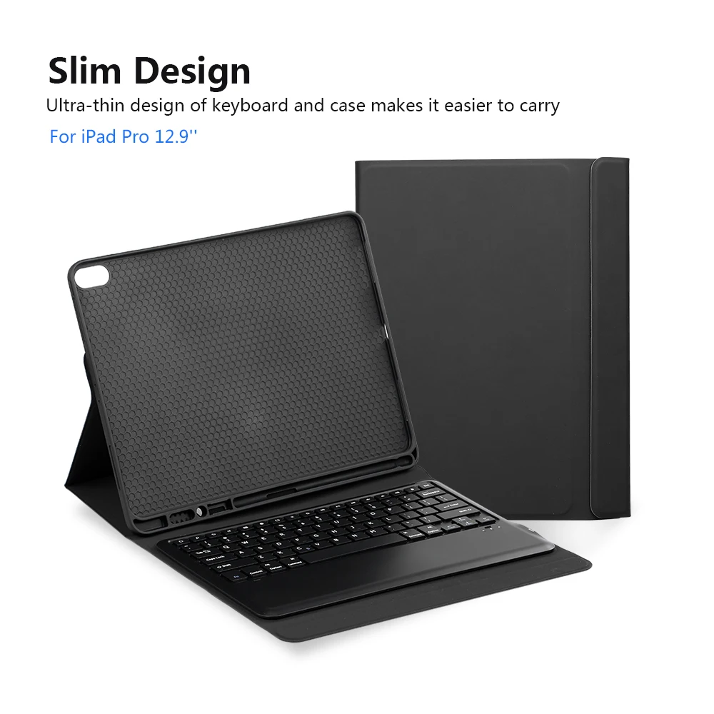Высокое качество BT беспроводная клавиатура чехол iPad защитный совместим с 12 9
