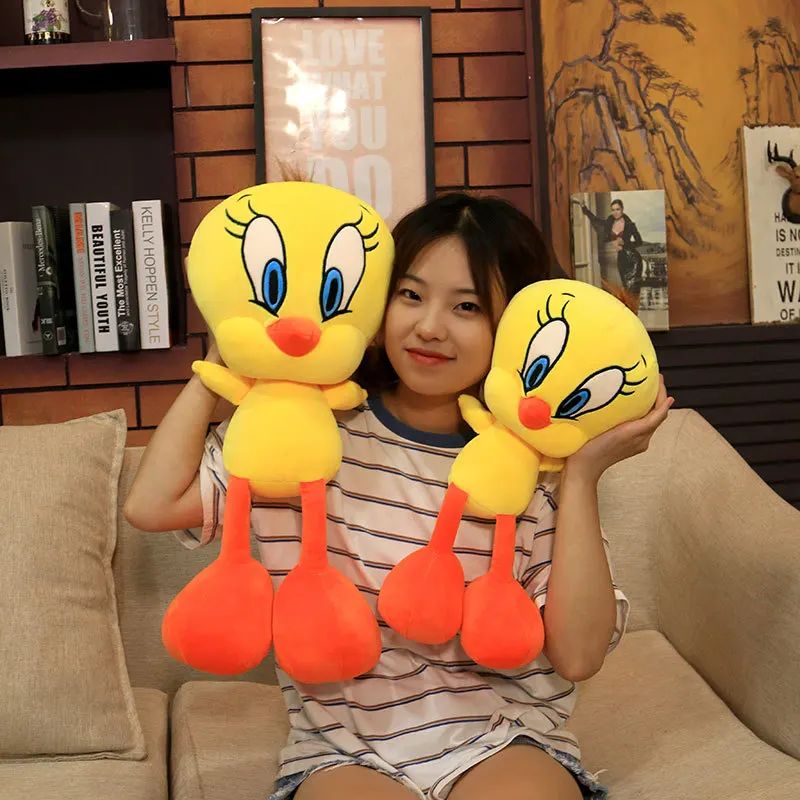 TweetyBird 30-50 см желтая утка плюшевая игрушка из мультфильма с милым желтым утенком