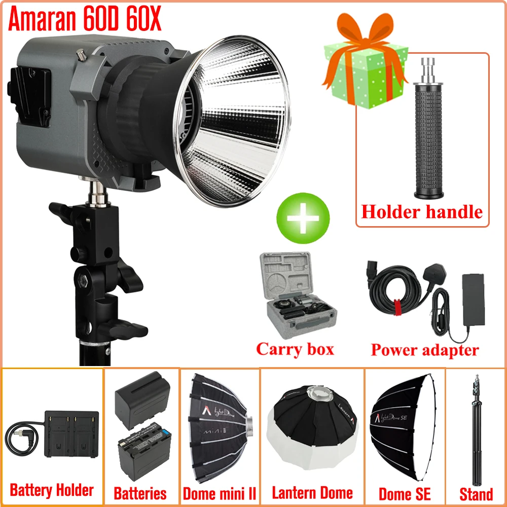 Aputure Amaran 60x 60D LED Video Light Studio light 60W Photography Lighting For Camera Photo | Электроника