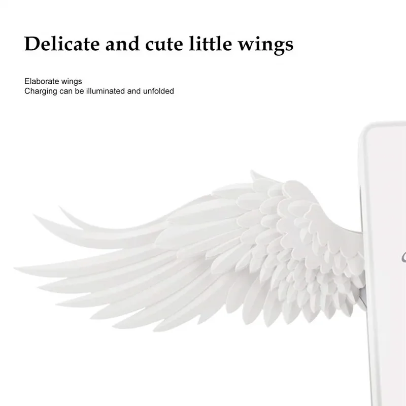 Беспроводное зарядное устройство Angel Wings 99% Быстрая зарядка 10 Вт Беспроводная подставка для зарядки IPhone для Galaxy быстрое зарядное устройство для телефона