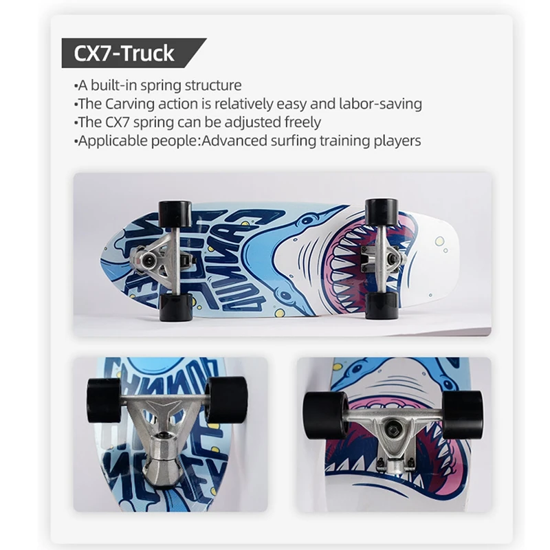 

DIY CX7 Land Surfboard Bracket Skateboard Big Fishboard Bridge Skateboard Bearings Steering Axle Skate Board Accessories