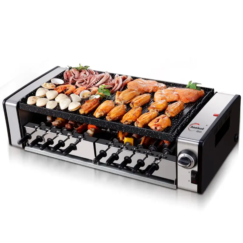 commercial electric grills griddles electric grill large capacity grilling machine household no smoke barbecue pits korean type free global shipping