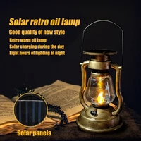 solar lantern led candle outdoor oil wall lamp rechargeable lamp electronic nightlight for outdoor garden yard home decor