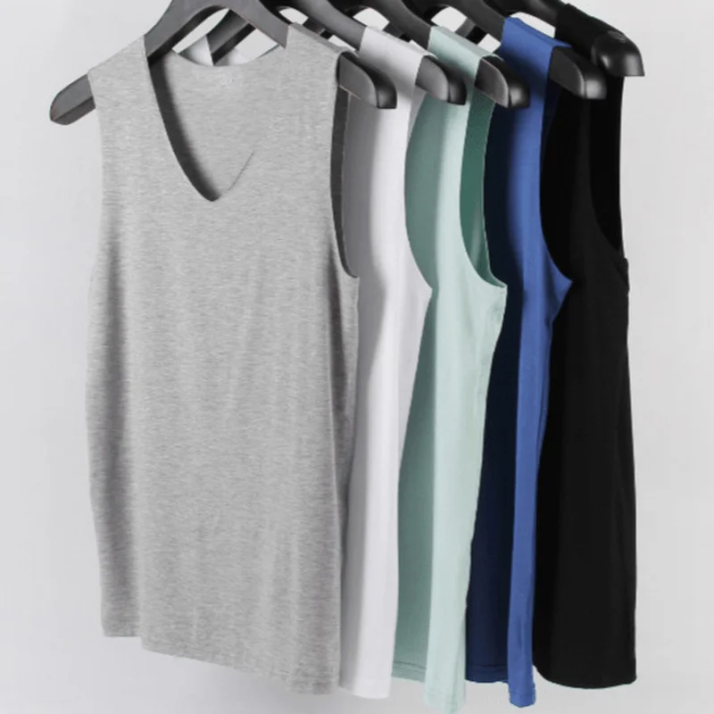 Мужские майки размера плюс летняя Бесшовная майка из ледяного шелка без рукавов