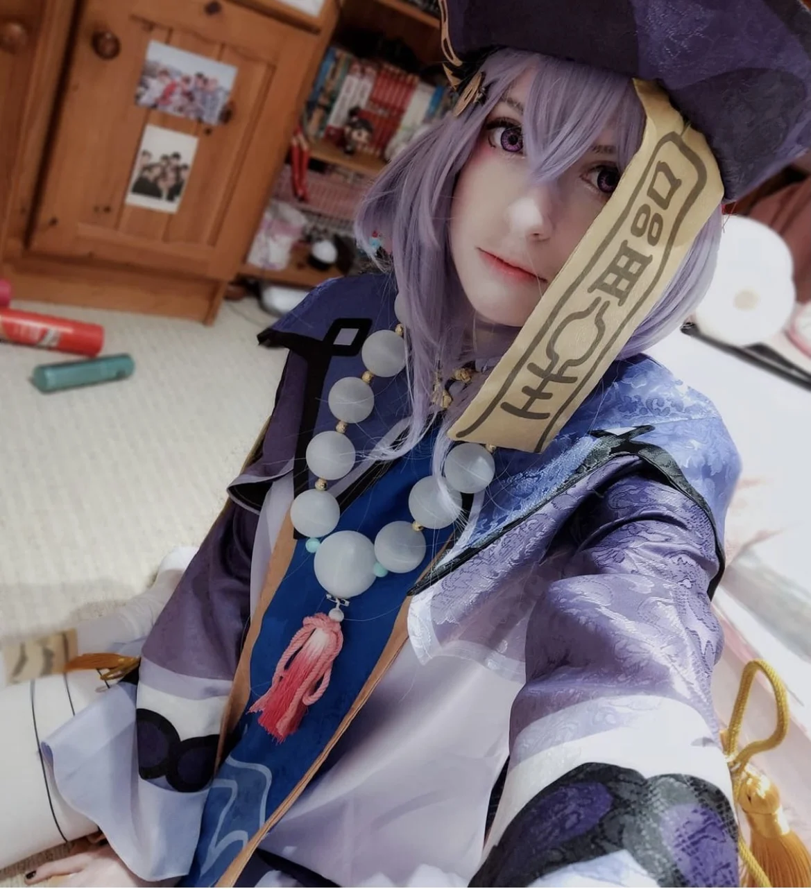 Project Qiqi Cosplay Costume Genshin Impact Zombie Girl Dress Hat Shoes Anime Wig Halloween Clothes Christmas Women Gilr | Тематическая