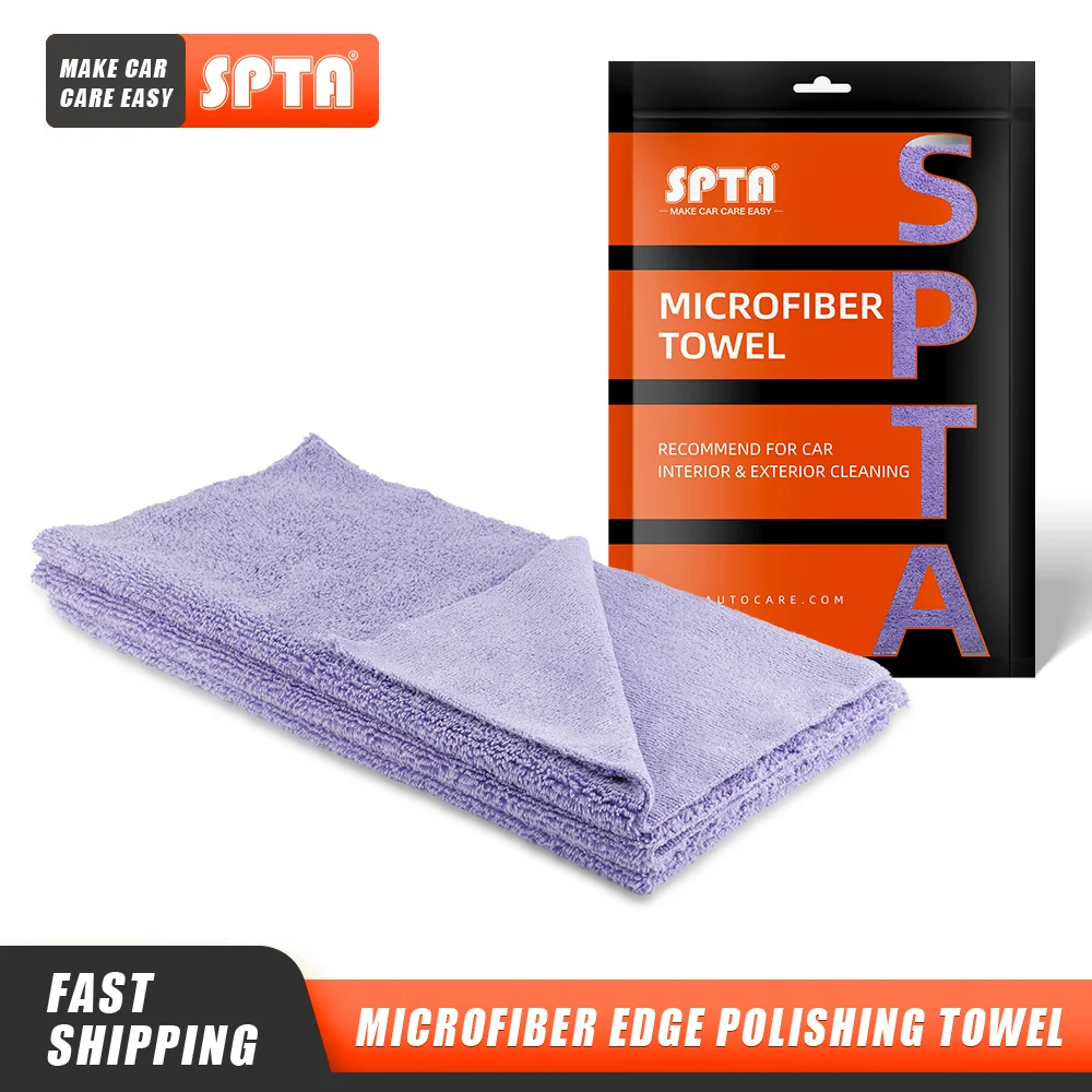 

(Распродажа) полотенце из микрофибры SPTA для полировки кромок, полотенце для удаления воска, очень мягкая ткань из микрофибры для мытья автом...