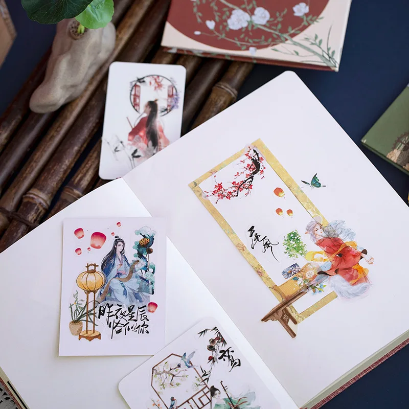 6Pcs/Pack Four seasons song series stickers For Kids DIY Diary Scrapbooking Photo Ablums | Канцтовары для офиса и дома