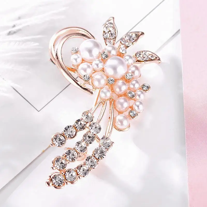 Модные Опал камень цветок брошь булавка женщины украшения для одежды Стразы |
