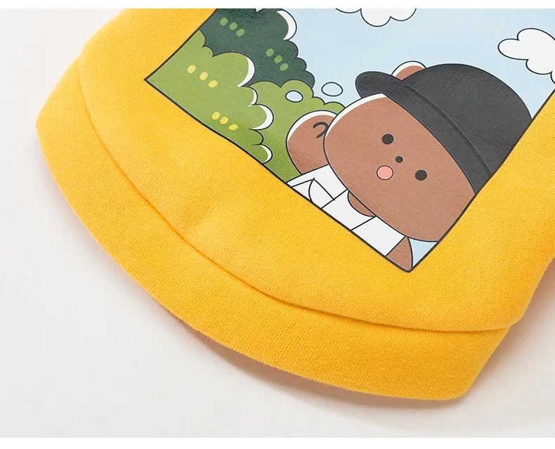 Новая популярная осенне зимняя Милая желтая синяя мультяшная толстовка с