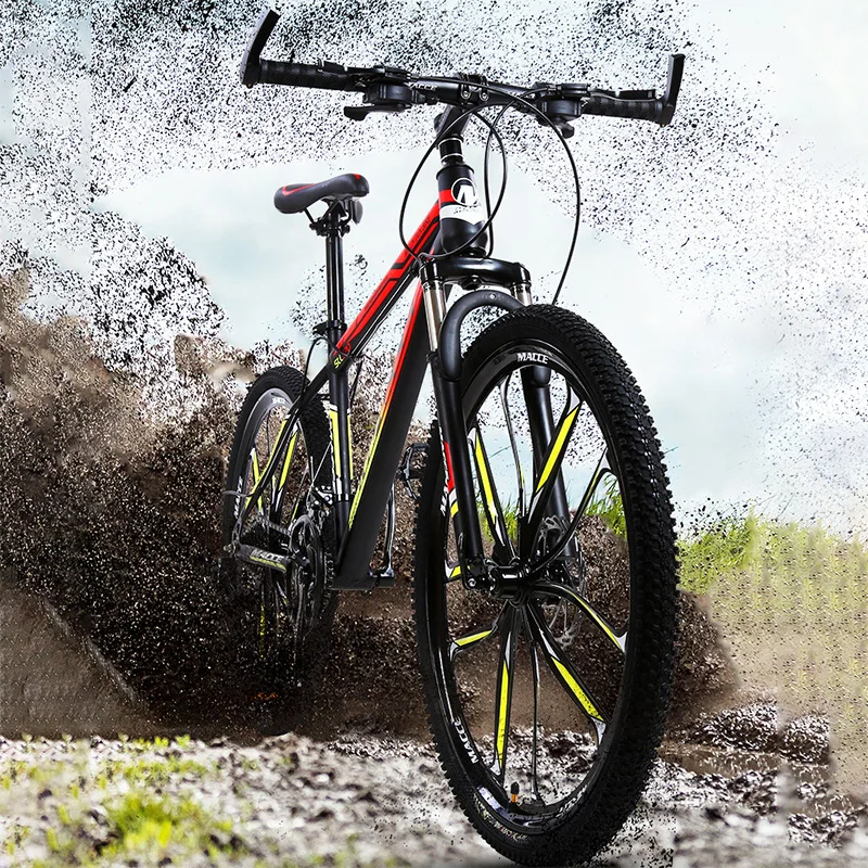 

24/26 inches High-carbon Steel Outdoor Sport MTB Mountain Bike Cycling Bicycle Disc Brakes Bicycles for Adult Student