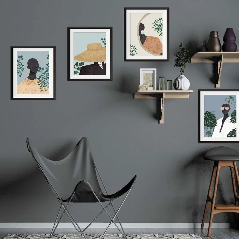 

3D Stereo Simulation Photo Frame 4 Painting Wall Sticker Living Room Bedroom Decor Sofa Backdrop Wall Decoration Aesthetic Mural