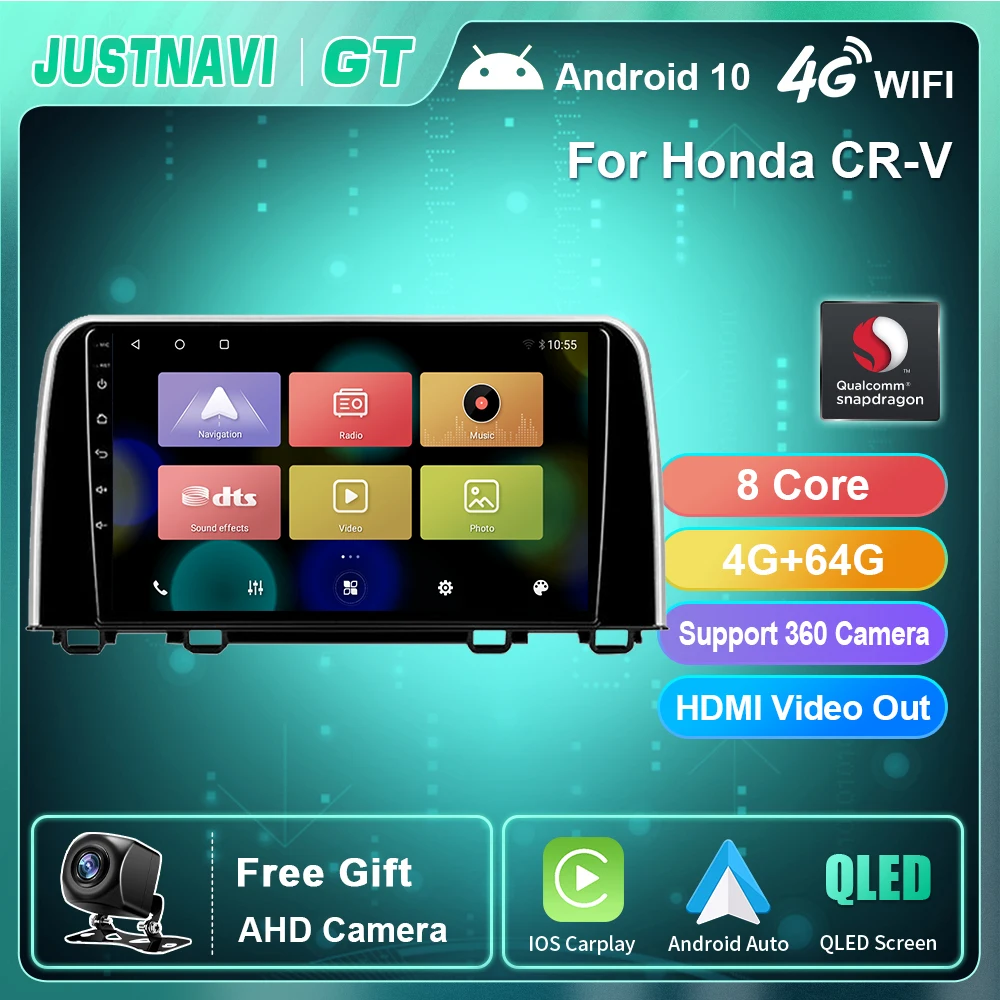 

Автомагнитола для Honda CRV CR-V 5 2016 2017 2018 видео Carplay мультимедийный Авторадио плеер навигация DSP Авто Android No 2 din DVD