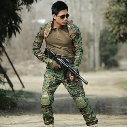 Открытый Камуфляжный костюм для мужчин спецназ тактическая износостойкая