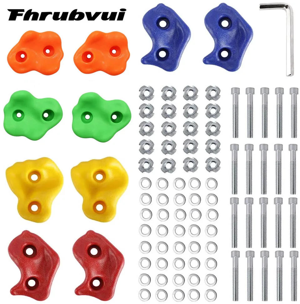 

Rock Climbing Holds for Kids and Adults, Hand Holds for Home Climbing Wall, Rock Wall Grips for Indoor and Outdoor Playground