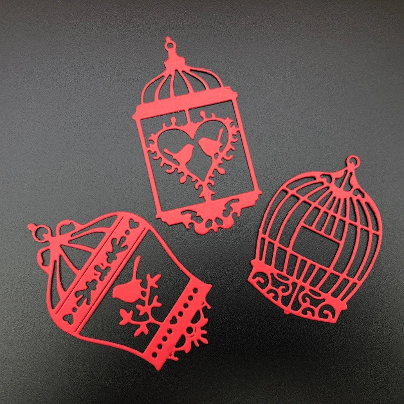 

Spring Bird Cage Metal Cutting Dies Stencil Scrapbooking DIY Album Stamp Paper Card Mold Embossing Decoration Craft