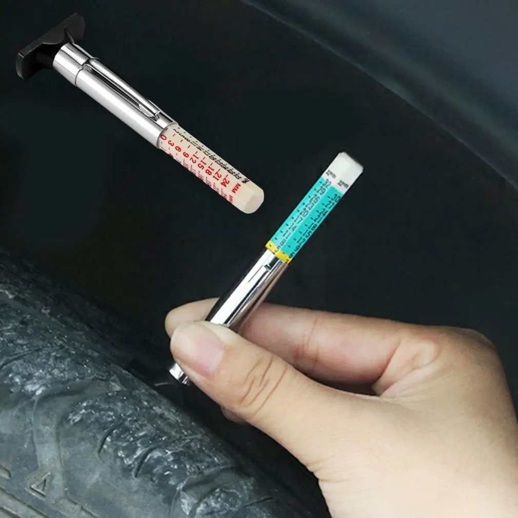 

25mm Car Tyre Measuring Pen Universal Tire Tread Pattern Depth Measuring Tool Cylindrical Automotive Thickness Detection Gauge