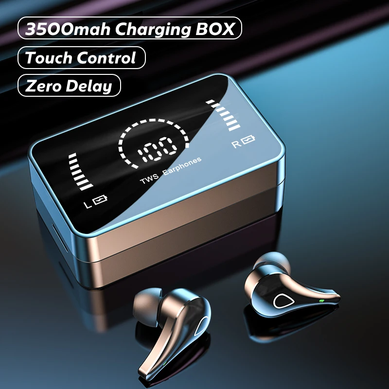 

TWS-стереонаушники с поддержкой Bluetooth и зарядным футляром