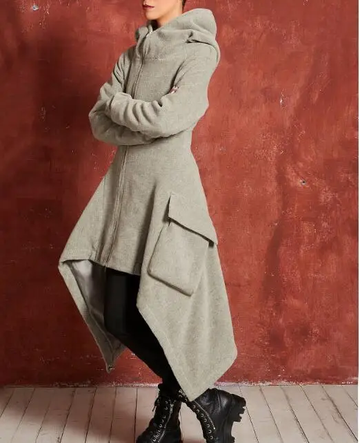 Распродажа взрывоопасный модный Асимметричный свитер ветровка пальто куртка |