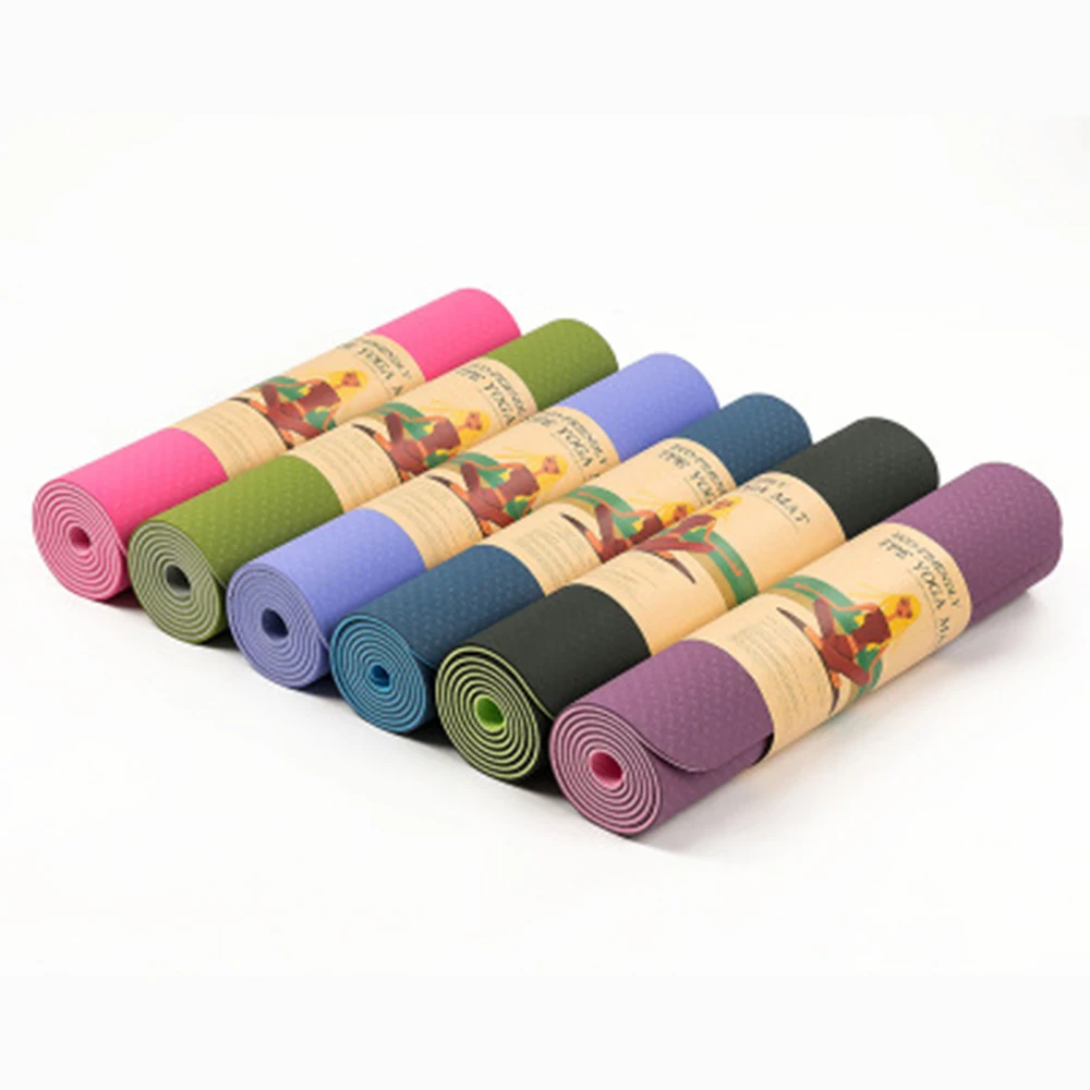 

Yoga Mat Two-color Thickened Exercise Mat Widened And Longer Durable Multifunctional Fitness Mat Dance Exercise Mat