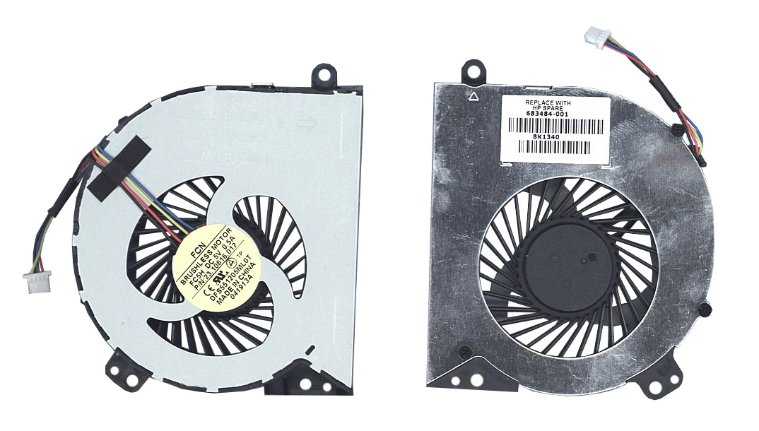 Вентилятор (кулер) для HP ProBook 4440s 4540s 4740s 4745s DFS551205ML0T FB7S FC5H MF60120V1-C481-S9A (4-pin) |