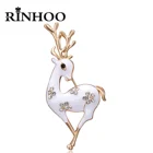 Rinhoo милые маленькие бриллианты Жираф Сика олень животные Рождество Лось бриллианты пальто корсаж новогодние ювелирные изделия